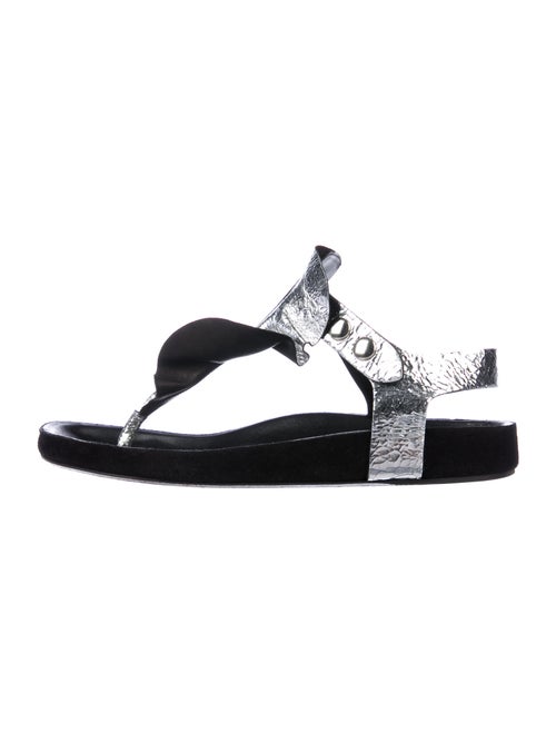 Isabel Marant Leather Ruffle Embellishment Slingba