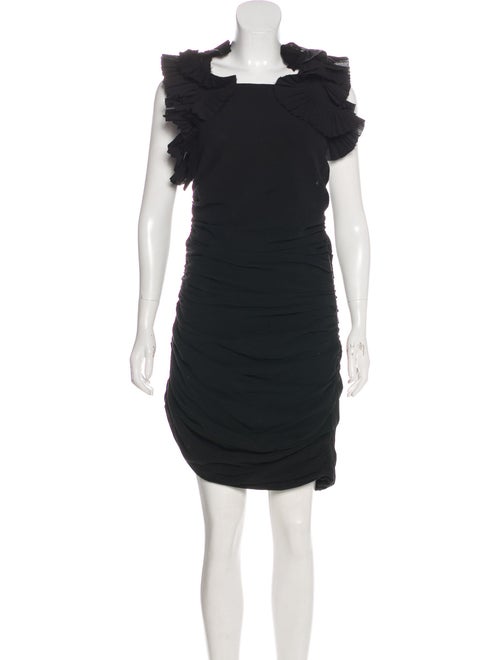 Isabel Marant Gathered Ruffle Dress Black