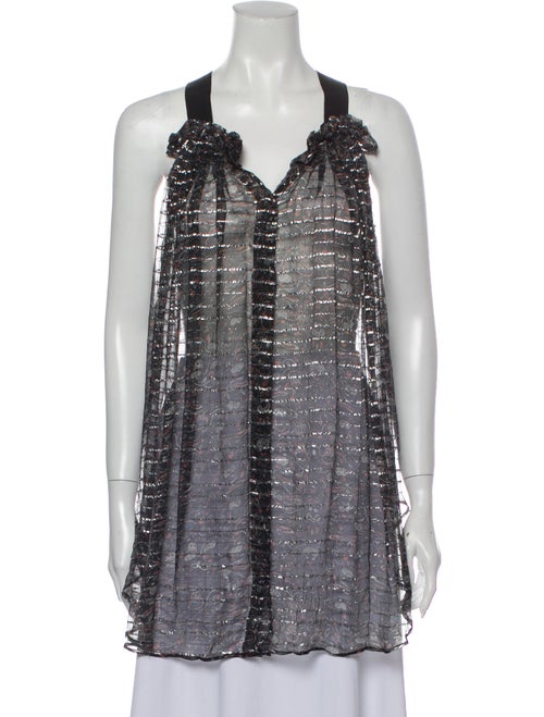 Isabel Marant Silk Printed Blouse Grey