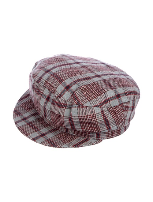 Isabel Marant Plaid Newsboy Hat multicolor