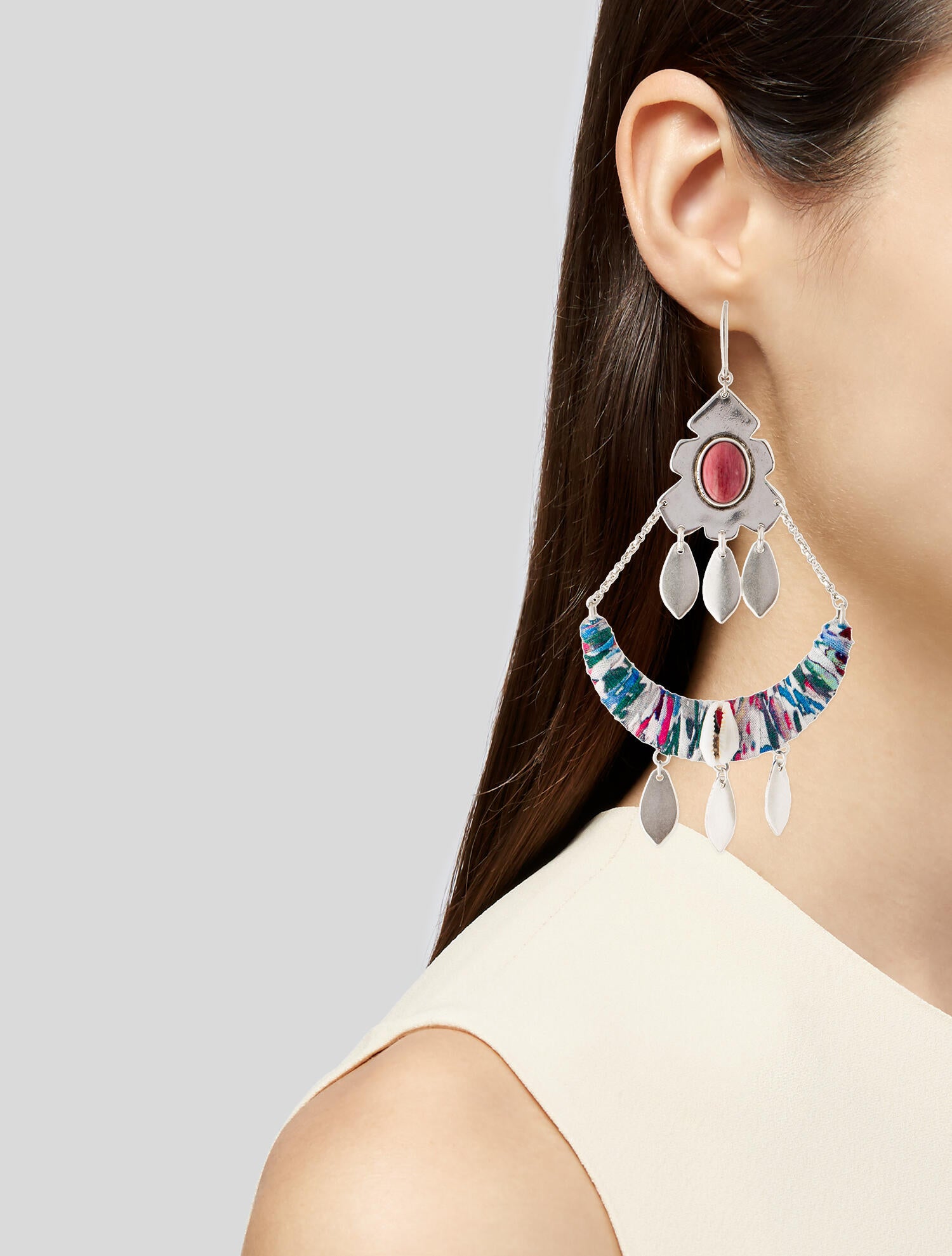 【Isabel Marant】クリスタル ドロップ ピアス Isabel Marant Silver Crystal Embellished Ball Drop Earrings