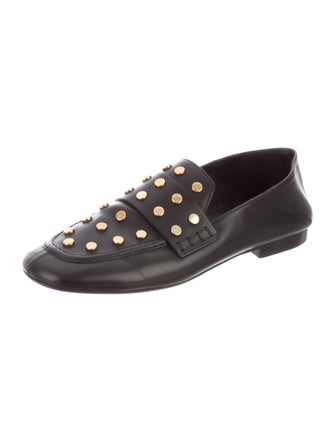 Isabel Marant Leather Studded Accents Loafers