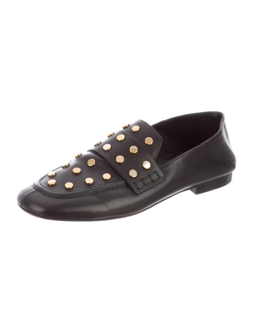 Isabel Marant Leather Studded Accents Loafers