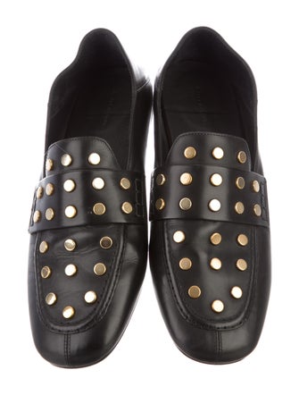 Isabel Marant Leather Studded Accents Loafers
