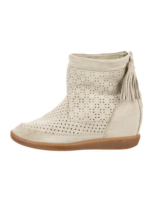 Isabel Marant Suede Mesh Accents Boots