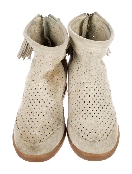 Isabel Marant Suede Mesh Accents Boots