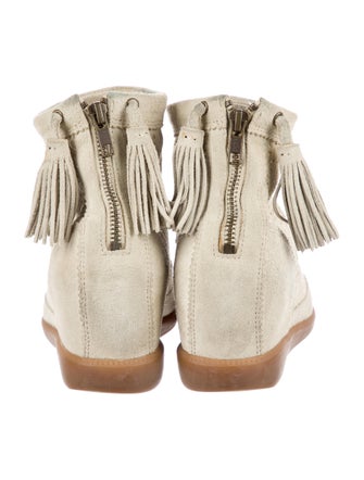 Isabel Marant Suede Mesh Accents Boots