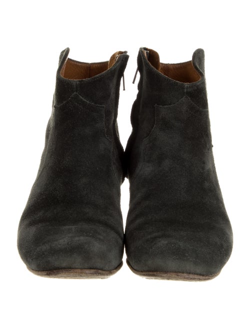 Isabel Marant Suede Animal Print Western Boots