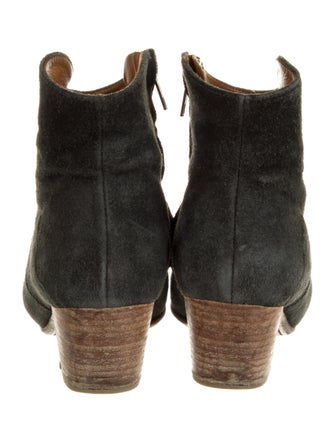 Isabel Marant Suede Animal Print Western Boots