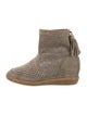 Isabel Marant Suede Printed Chelsea Boots