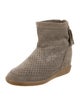 Isabel Marant Suede Printed Chelsea Boots
