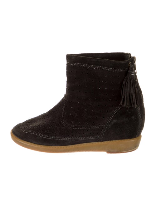 Isabel Marant Suede Laser-Cut Ankle Boots