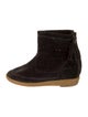 Isabel Marant Suede Laser-Cut Ankle Boots