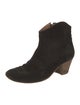Isabel Marant Suede Embroidered Accent Western Boots
