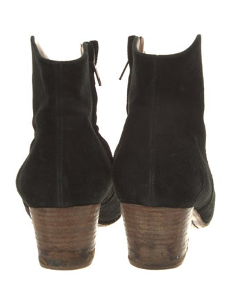 Isabel Marant Suede Embroidered Accent Western Boots