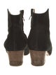 Isabel Marant Suede Embroidered Accent Western Boots