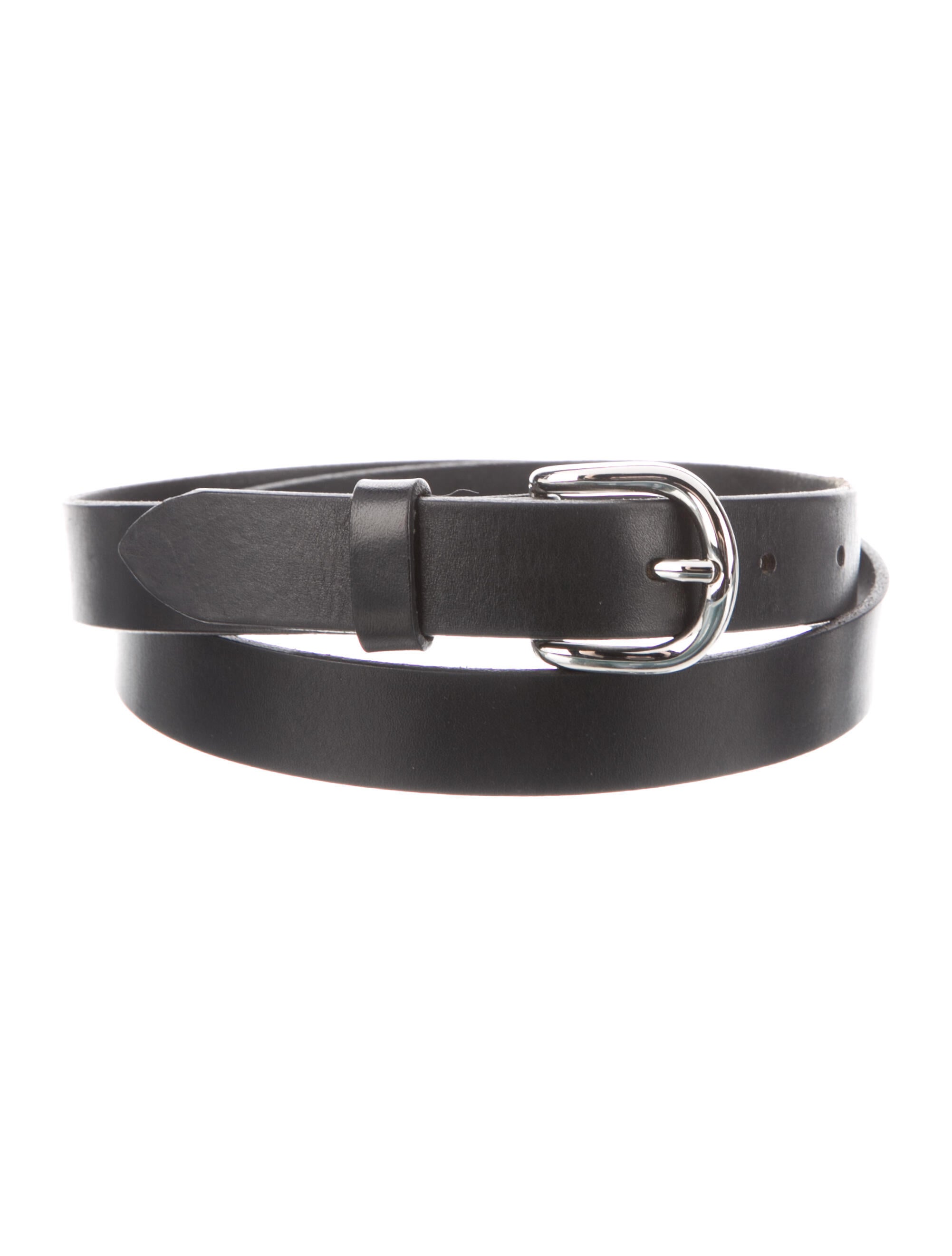 Isabel Marant Skinny Leather Belt Black Belts, Accessories