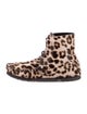 Isabel Marant Leather Animal Print Lace-Up Boots