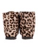 Isabel Marant Leather Animal Print Lace-Up Boots