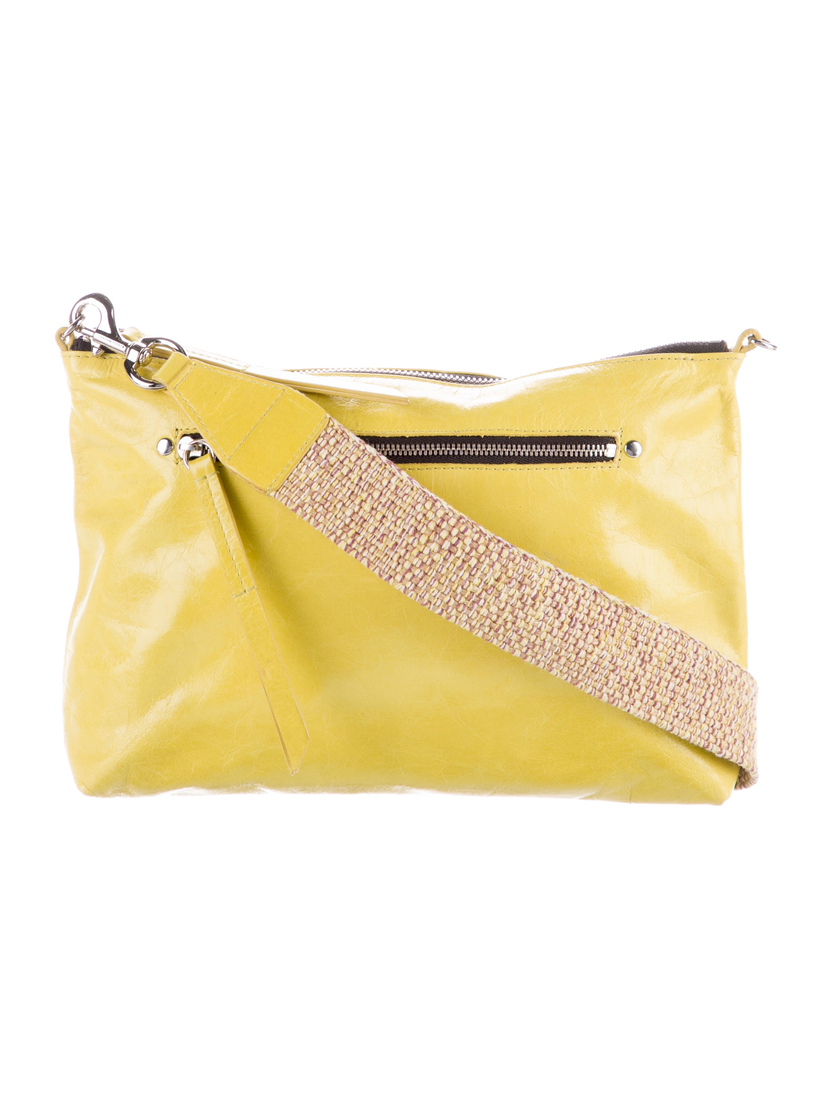Isabel Marant Patent Leather Crossbody Bag Yellow Crossbody Bags