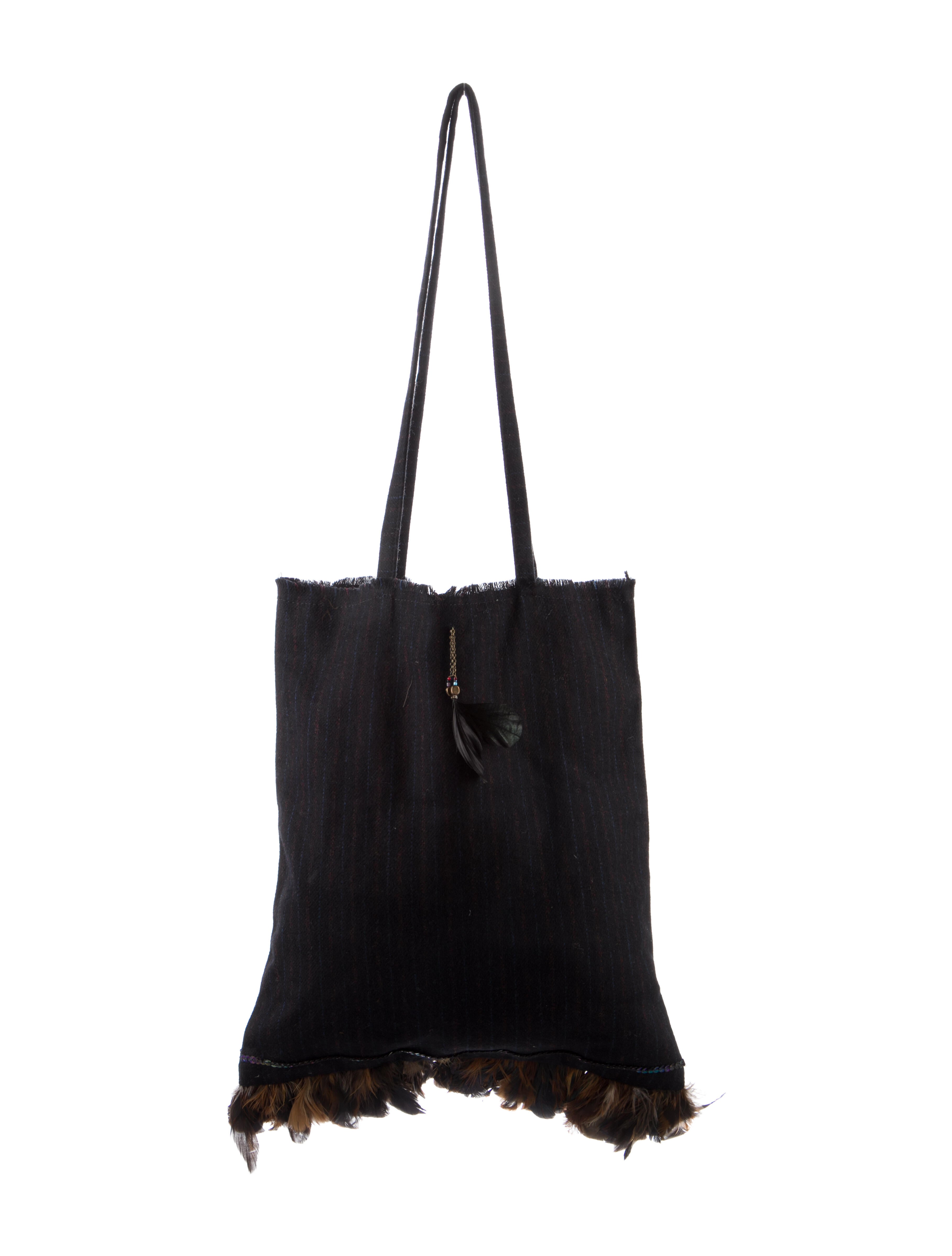 Isabel Marant FeatherTrim Tote Bag Black Totes, Handbags ISA154815 The RealReal