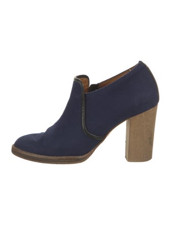 Isabel Marant Canvas Leather Trim Embellishment Boots