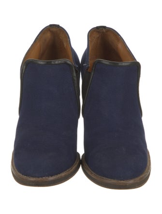 Isabel Marant Canvas Leather Trim Embellishment Boots