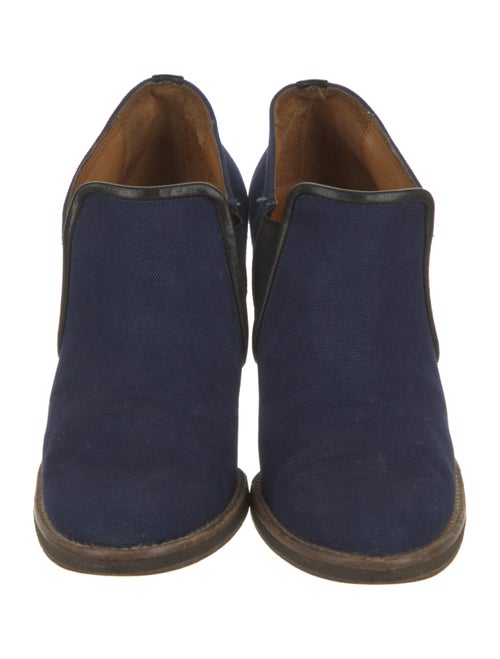 Isabel Marant Canvas Leather Trim Embellishment Boots