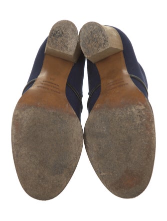 Isabel Marant Canvas Leather Trim Embellishment Boots