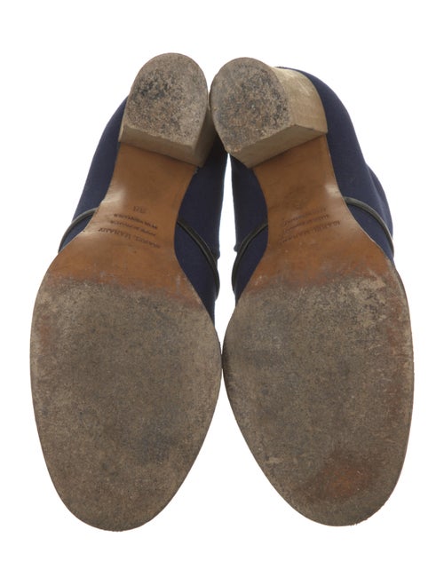 Isabel Marant Canvas Leather Trim Embellishment Boots