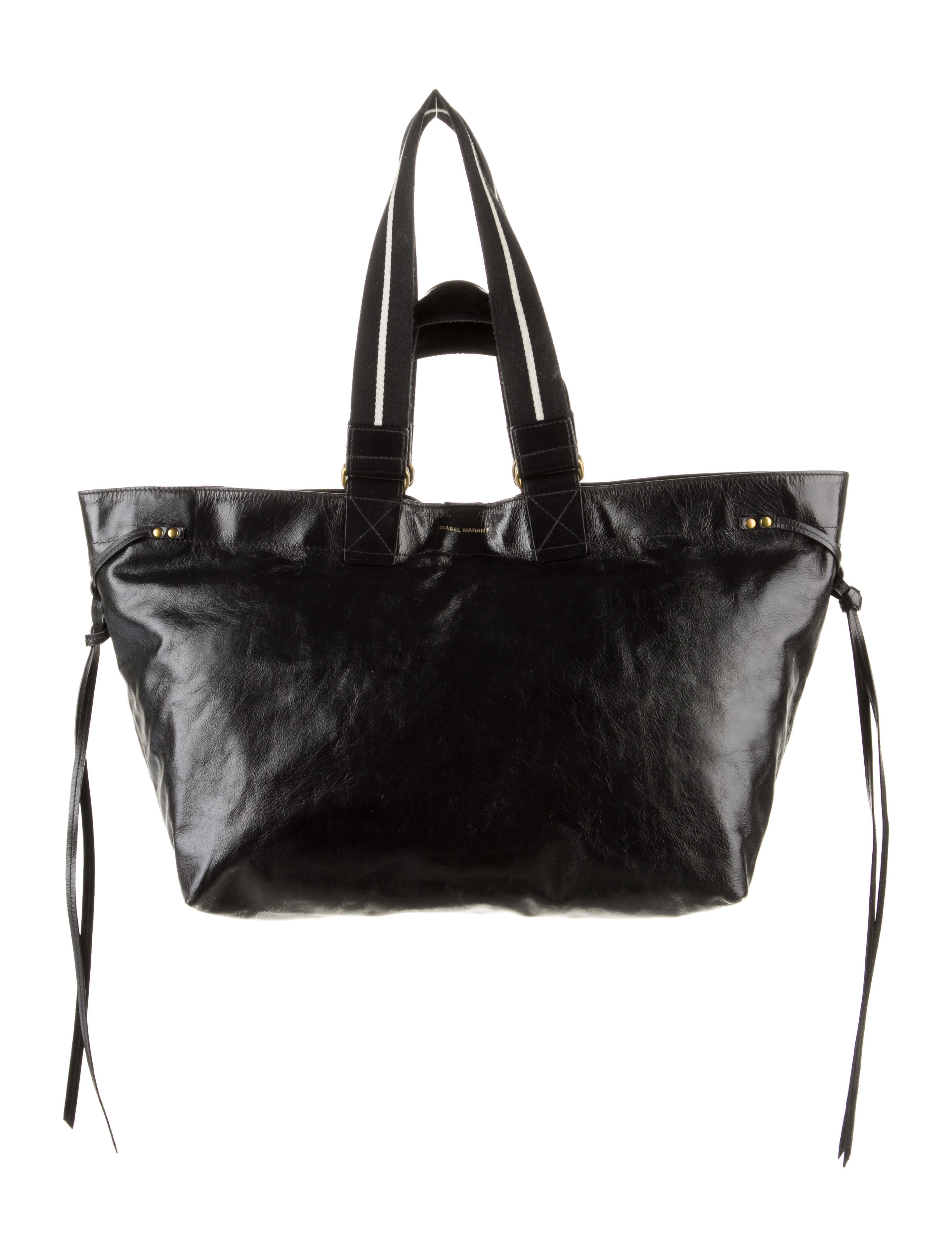 Isabel Marant Leather Tote Black Totes, Handbags ISA171097 The