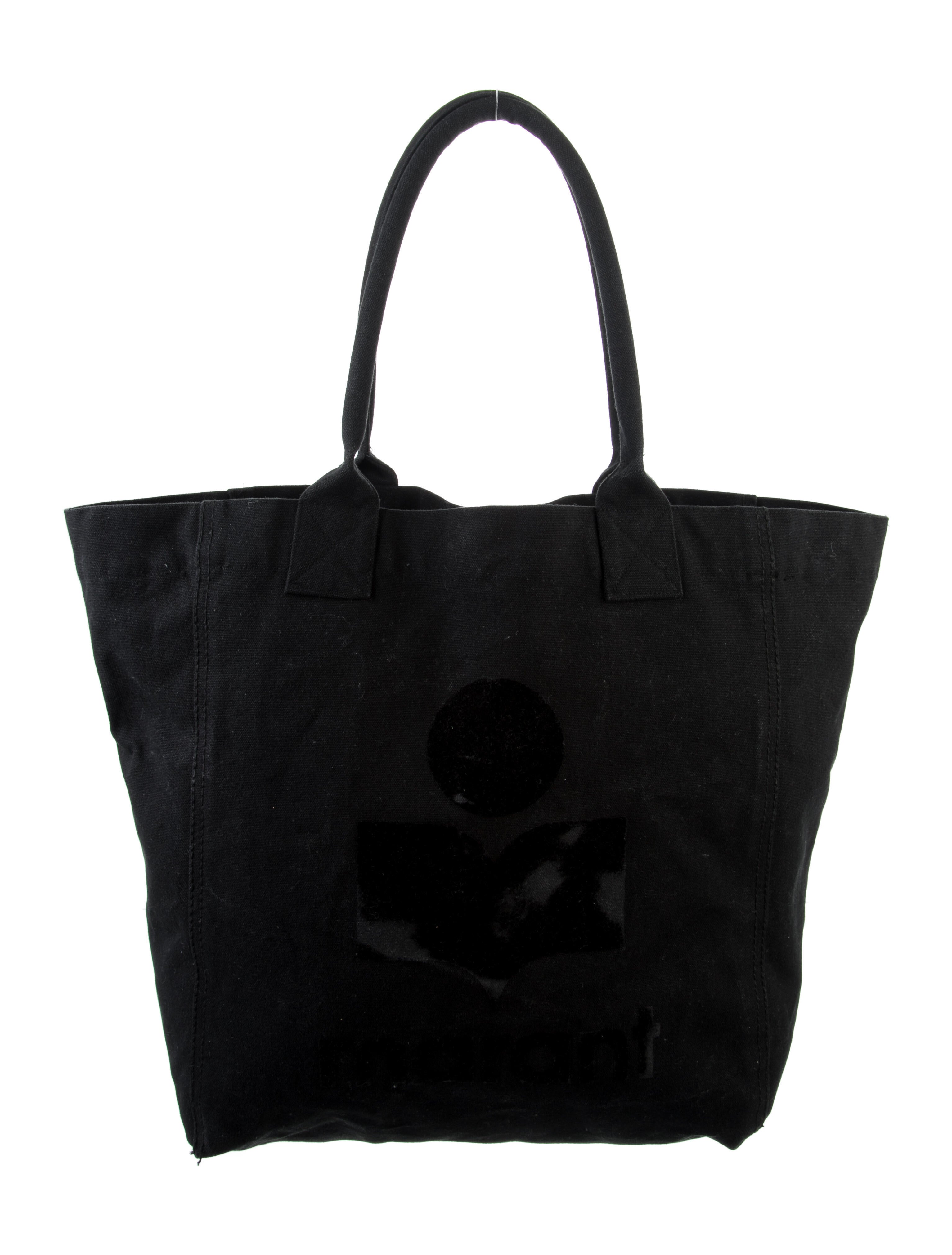 Isabel Marant Canvas Tote Bag Black Totes, Handbags ISA174147 The