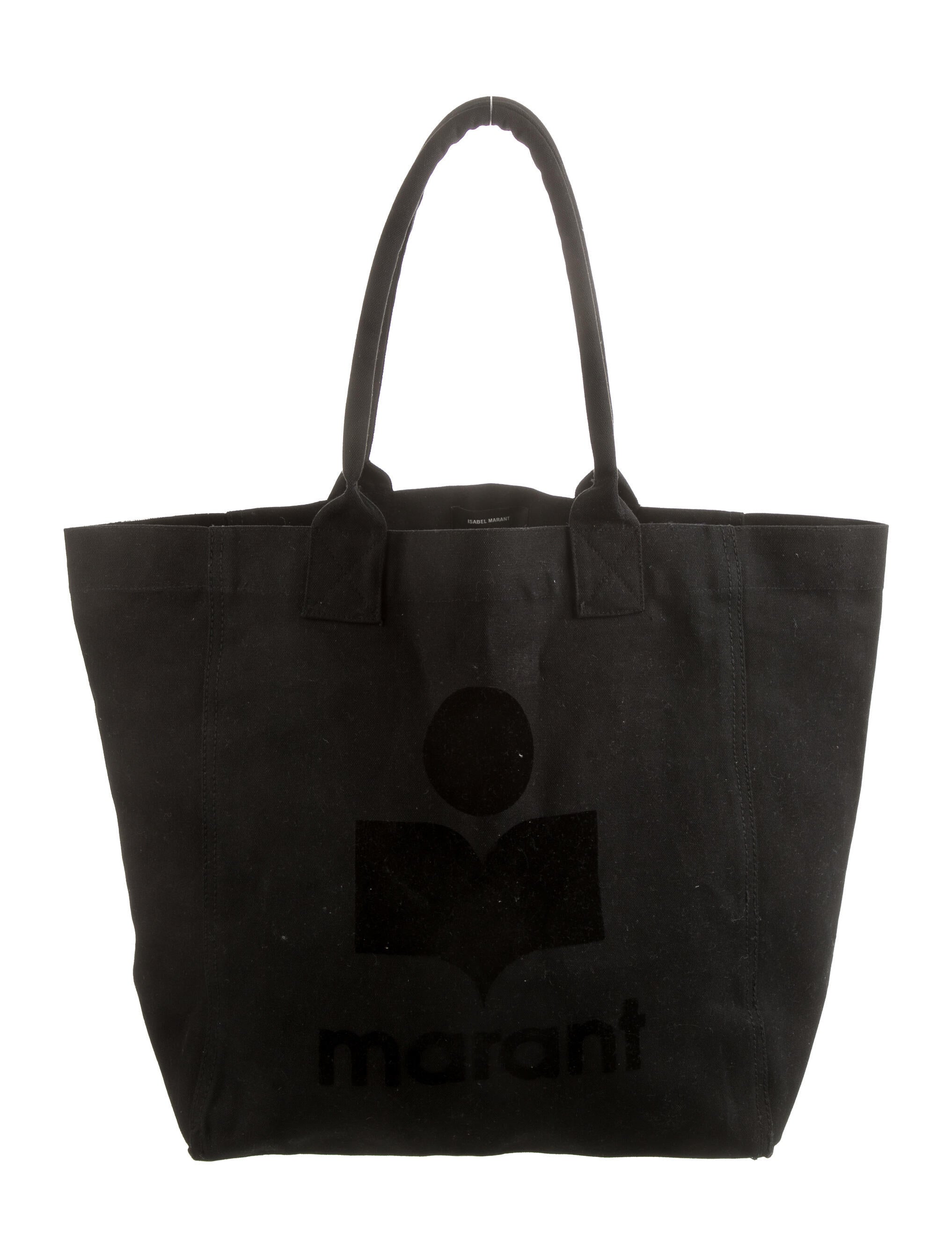 Isabel Marant Logo Canvas Tote Black Totes, Handbags ISA174328