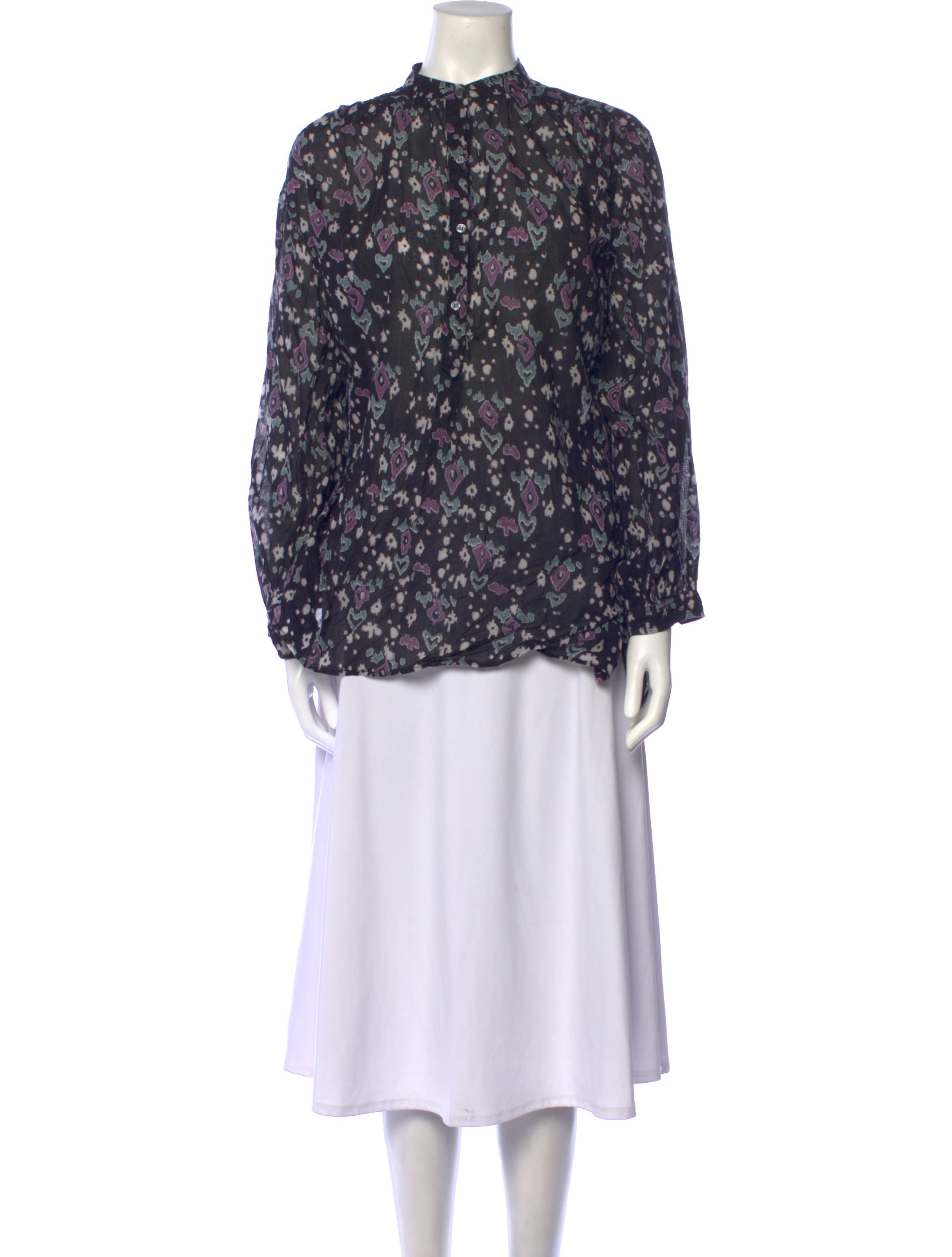 Isabel Marant Printed Mock Neck Tunic