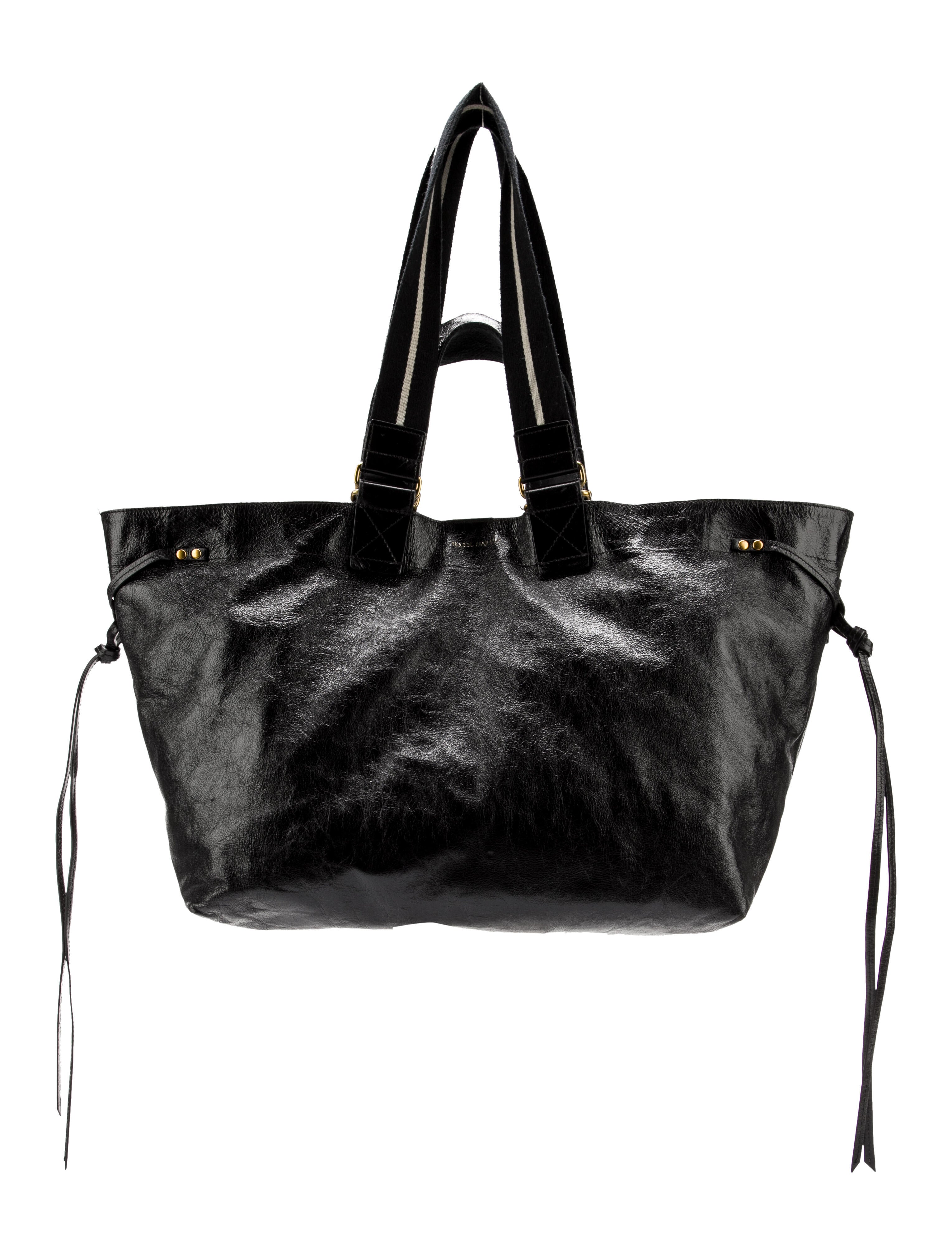 Isabel Marant Leather Tote Bag Black Totes, Handbags ISA179450
