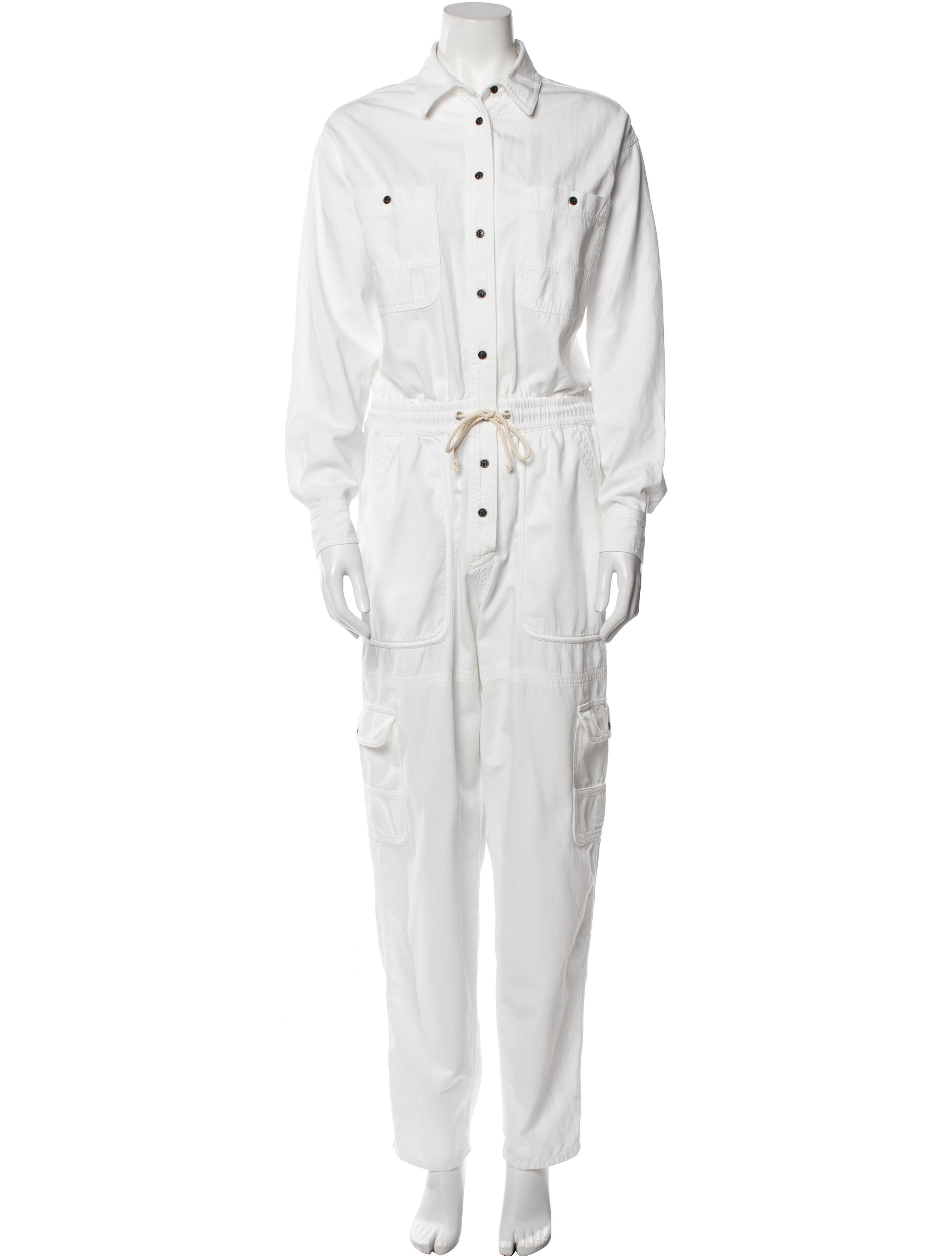 Isabel Marant Jumpsuit White, 14.75" Rise Jumpsuits and Rompers