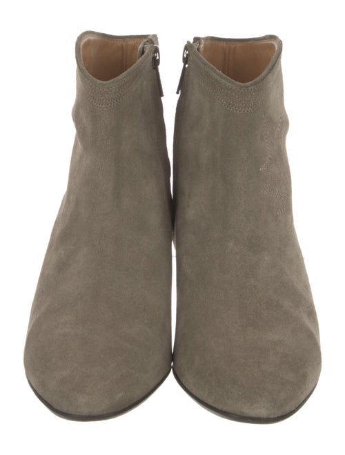 Isabel Marant Suede Embroidered Accent Western Boots