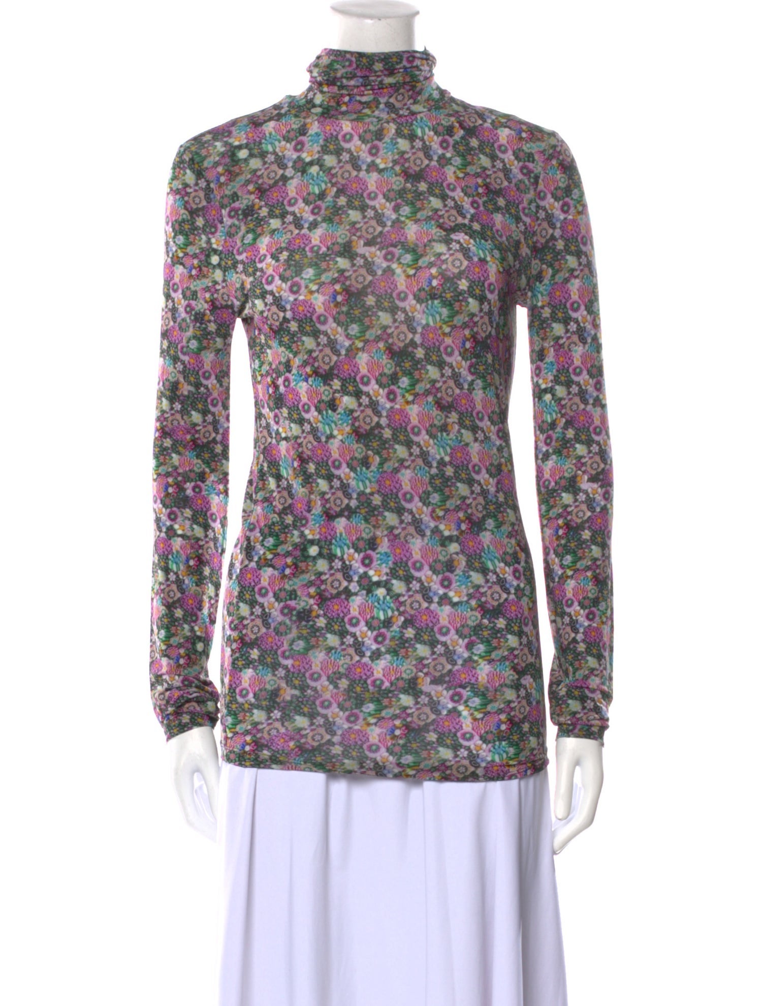 Isabel Marant Floral Print Turtleneck Blouse w/ Tags