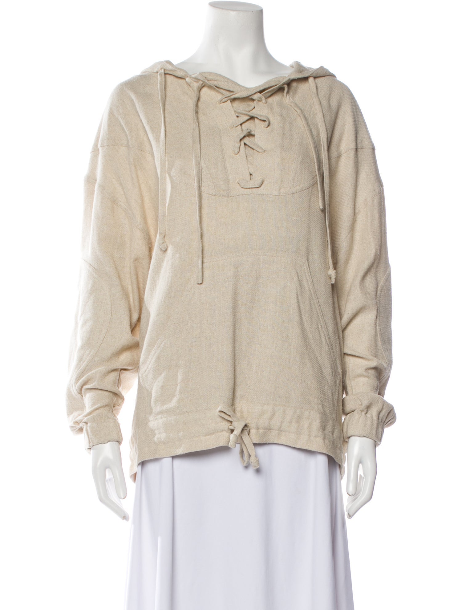 Isabel Marant Silk Tie Neck Sweatshirt