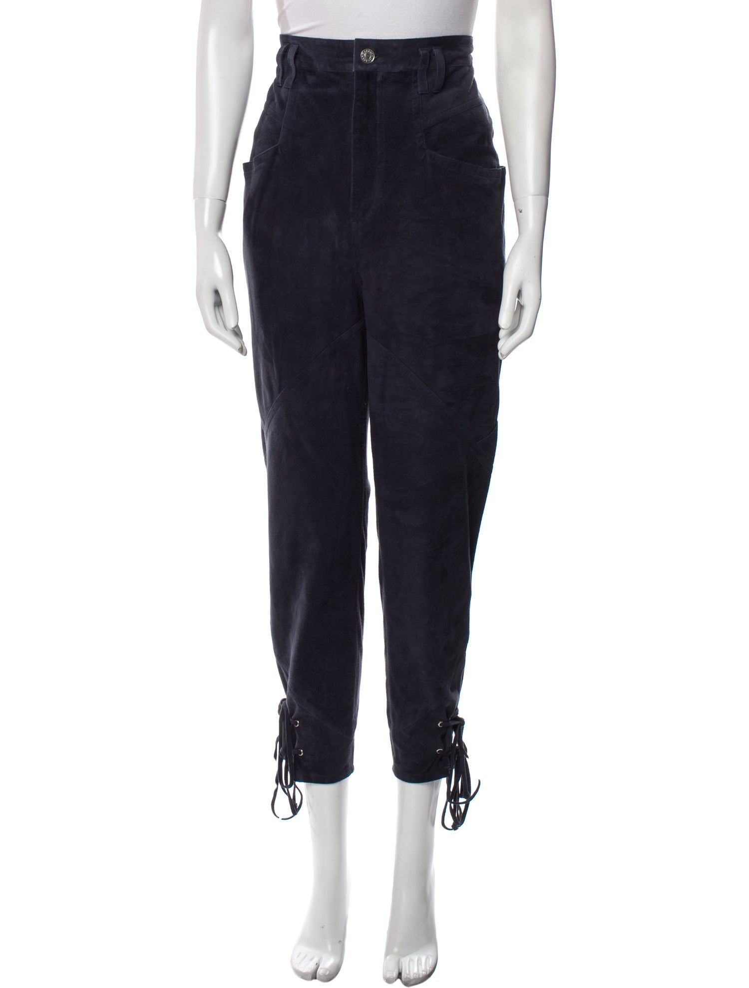 Isabel Marant Goat Leather Skinny Leg Pants