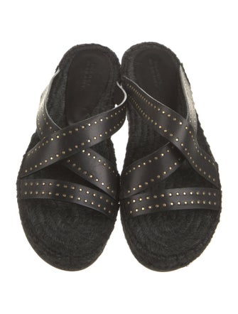 Isabel Marant Leather Studded Accents Slides