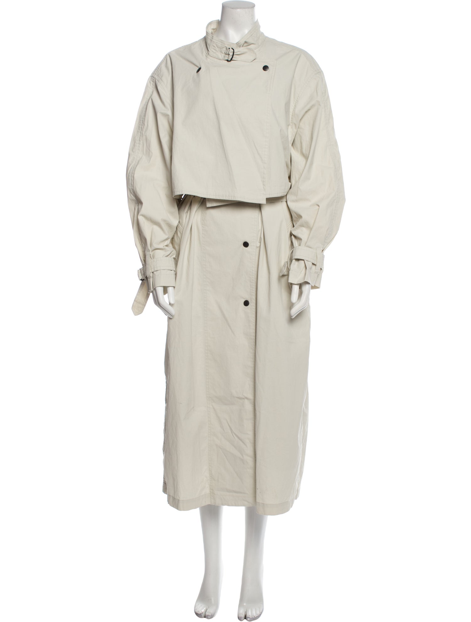 コート Isabel Marant Trench Coat ISABEL MARANT Belted double-breasted cotton-gabardine trench