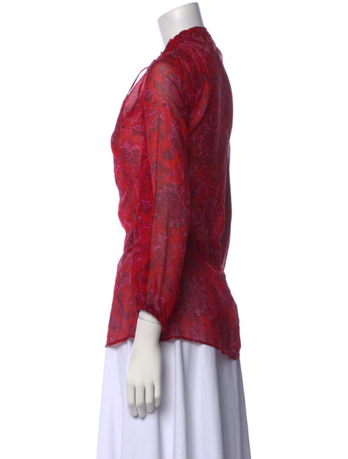 Isabel Marant Printed Mock Neck Blouse