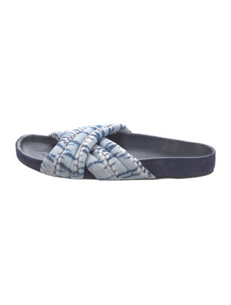 Isabel Marant Suede Floral Print Slides