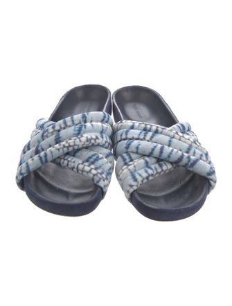 Isabel Marant Suede Floral Print Slides