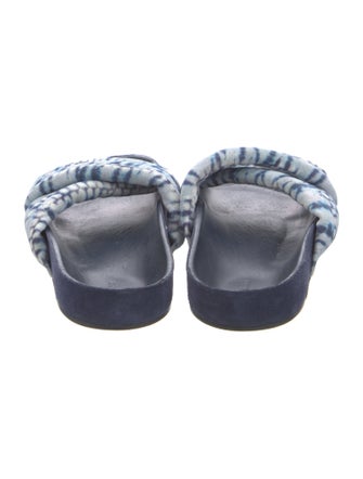 Isabel Marant Suede Floral Print Slides