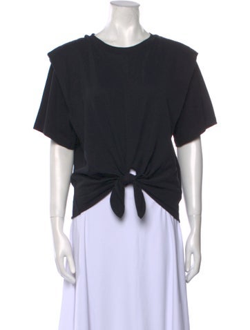 Isabel Marant Tops Crew Neck Short Sleeve Crop Top M