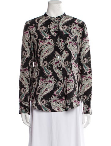 Isabel Marant Tops Silk Paisley Print Blouse Us4, Fr36 | S