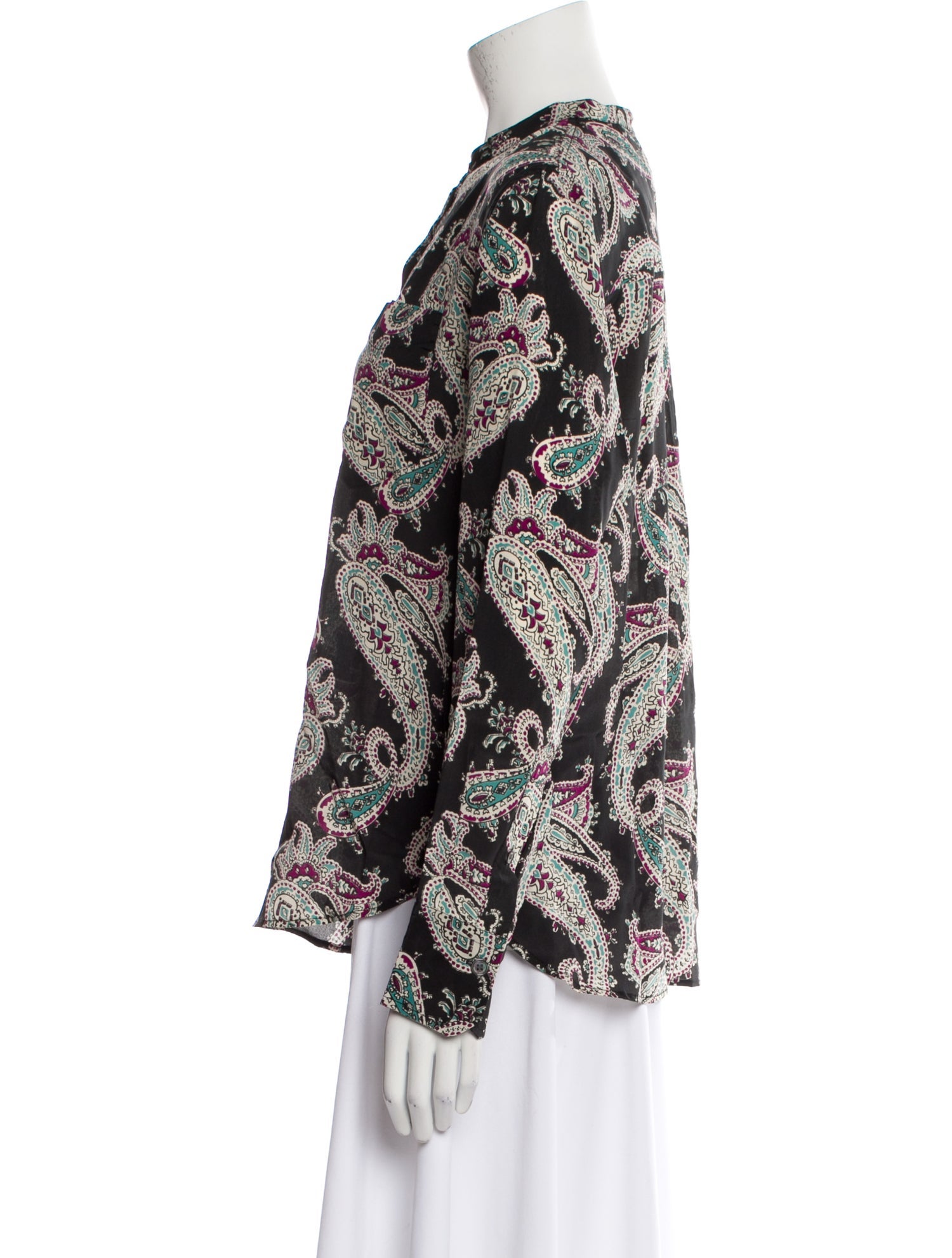 Isabel Marant Silk Paisley Print Blouse w/ Tags