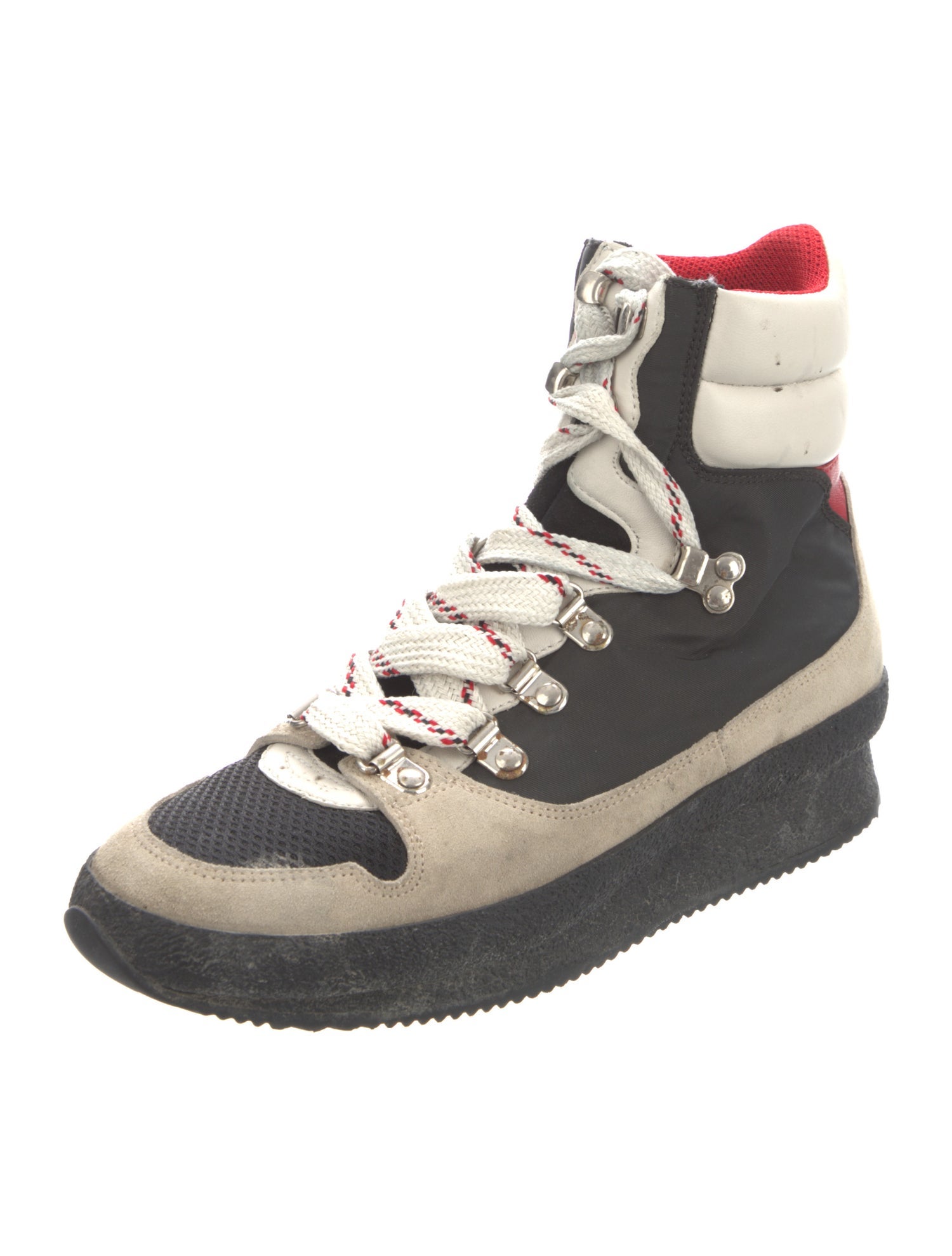 Isabel Marant Suede Colorblock Pattern Boots